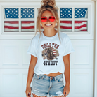 Funny 4th of July Americana Shirt. Chill the 4th Out handmade on a soft Bella and Canvas shirt. Shirt color is white.