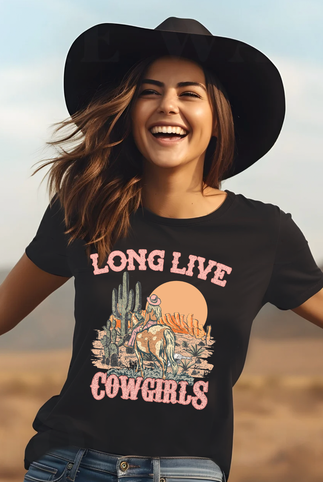 Long Live Cowgirls, Vintage Unisex Tee from Bella and Canvas and Boots and Roots Apparel. Country girl vintage shirt.